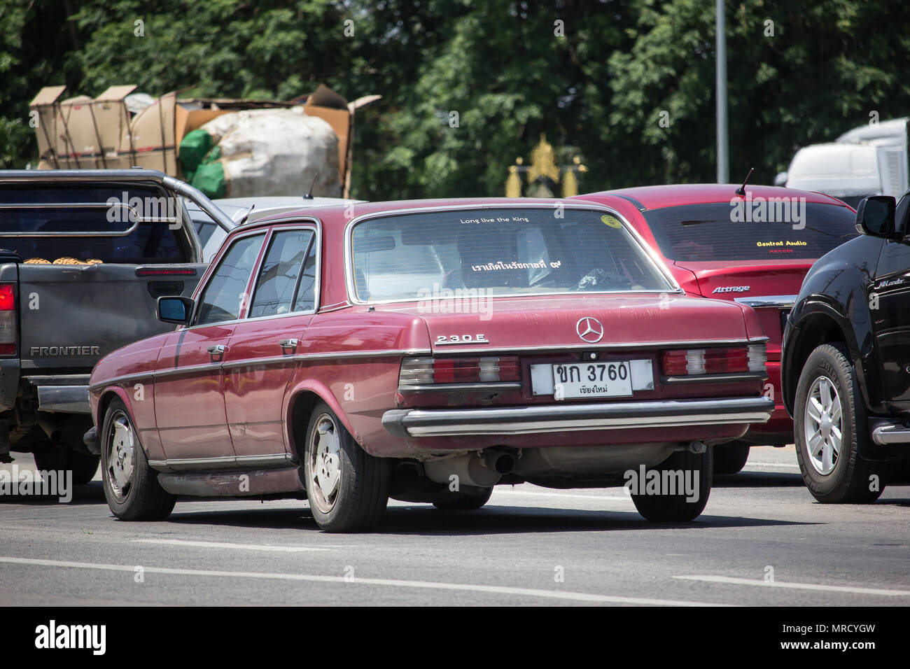Chiang Mai Thailand May 18 2018 Private Old Car Of Mercedes Benz 230e Photo At Road No 1001 About 8 Km From Downtown Chiangmai Thailand Stock Photo Alamy