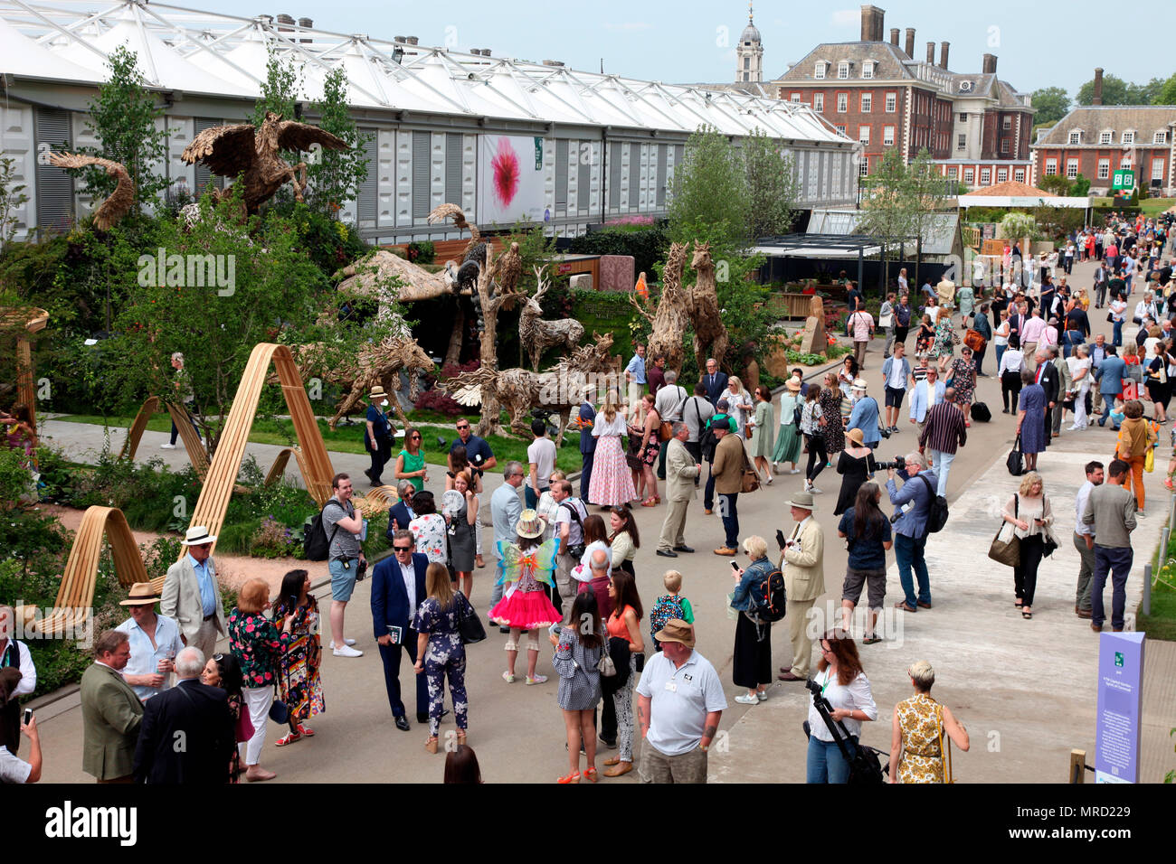 Main Avenue on Press Day, Chelsea Flower Show 2018 Stock Photo