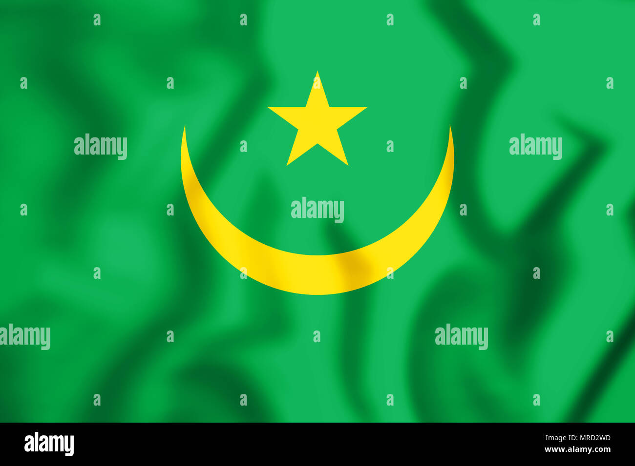 3D Flag of Mauritania. 3D Illustration Stock Photo - Alamy