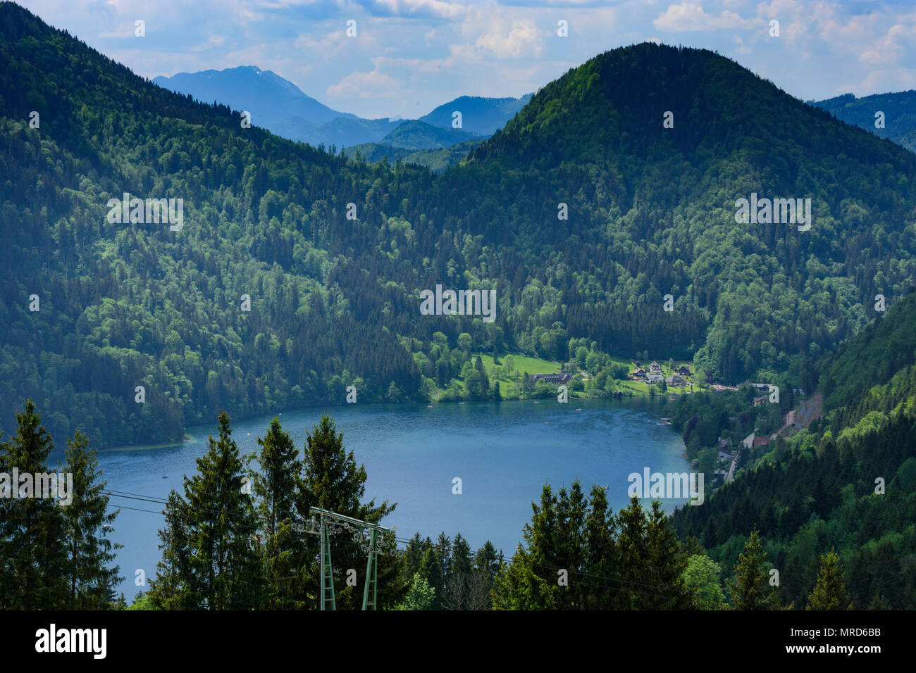 Lunz am See: lake Lunzer See in Austria, Niederösterreich, Lower Austria, Mostviertel Stock Photo