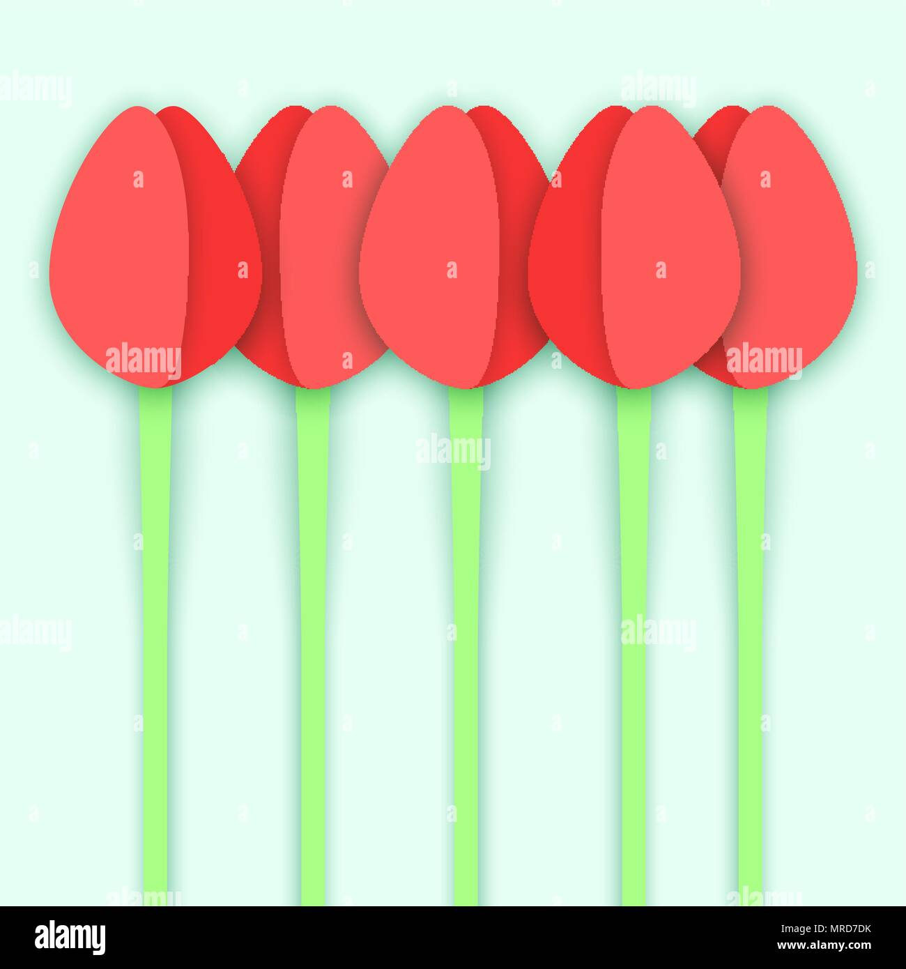 Five paper cut tulip flowers Stock Vector Image & Art Alamy