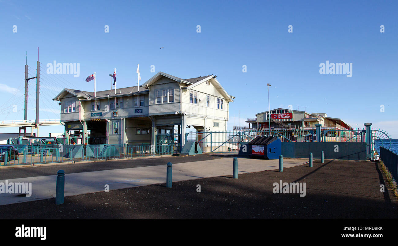 Melbourne, Australia: March 21, 2018: The Spirit of Tasmania an interstate passenger ferry docked at Station Pier in Port Melbourne. Stock Photo