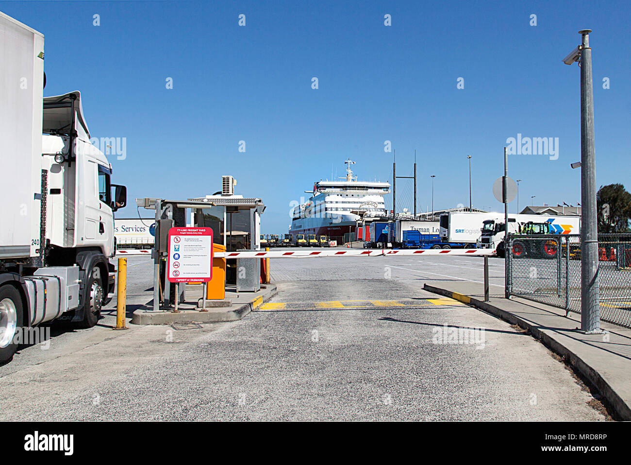 Melbourne, Australia: March 21, 2018: The Spirit of Tasmania an interstate passenger ferry docked at Station Pier in Port Melbourne. Stock Photo