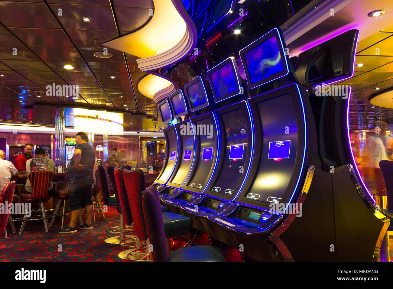 Las Vegas, Nevada, USA, February 10, 2023: Cruise ship casino ambling  blackjack and slot machines waiting for gamblers and tourist to spend money  Stock Photo - Alamy