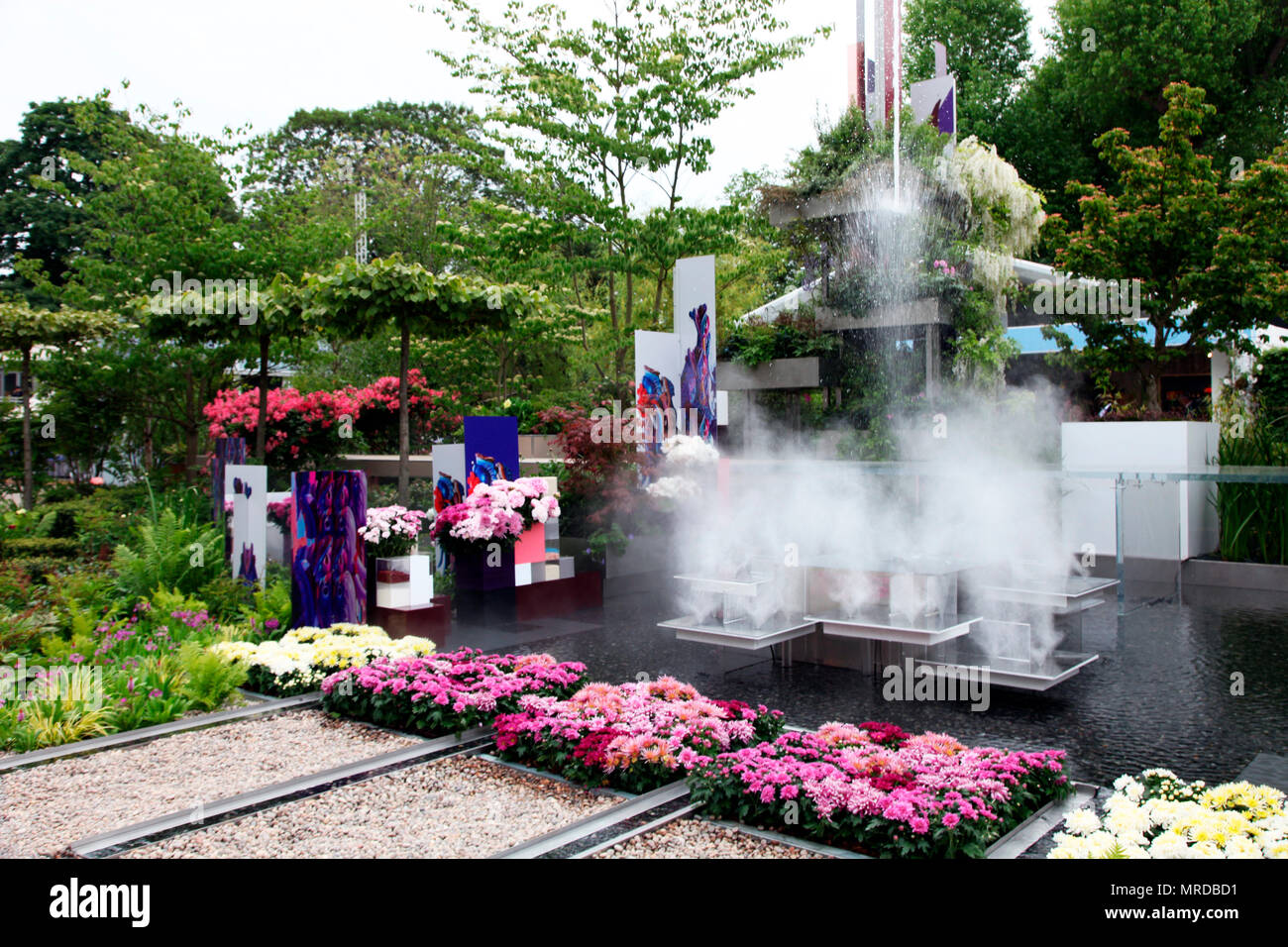 The Wuhan Water Garden, RHS Chelsea Flower Show 2018 Stock Photo