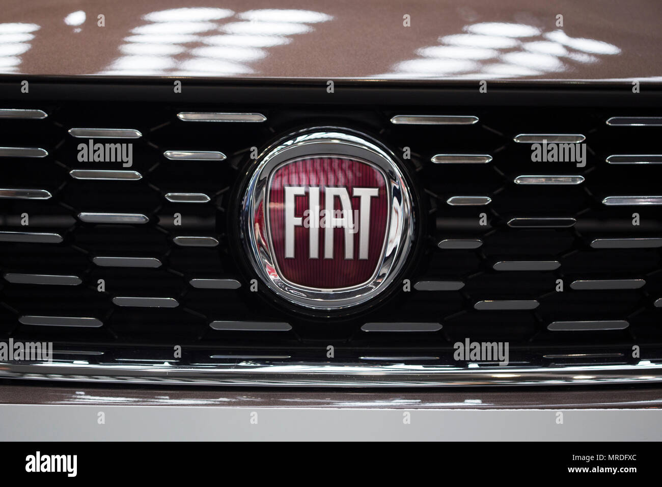 Fiat logo on a car Stock Photo
