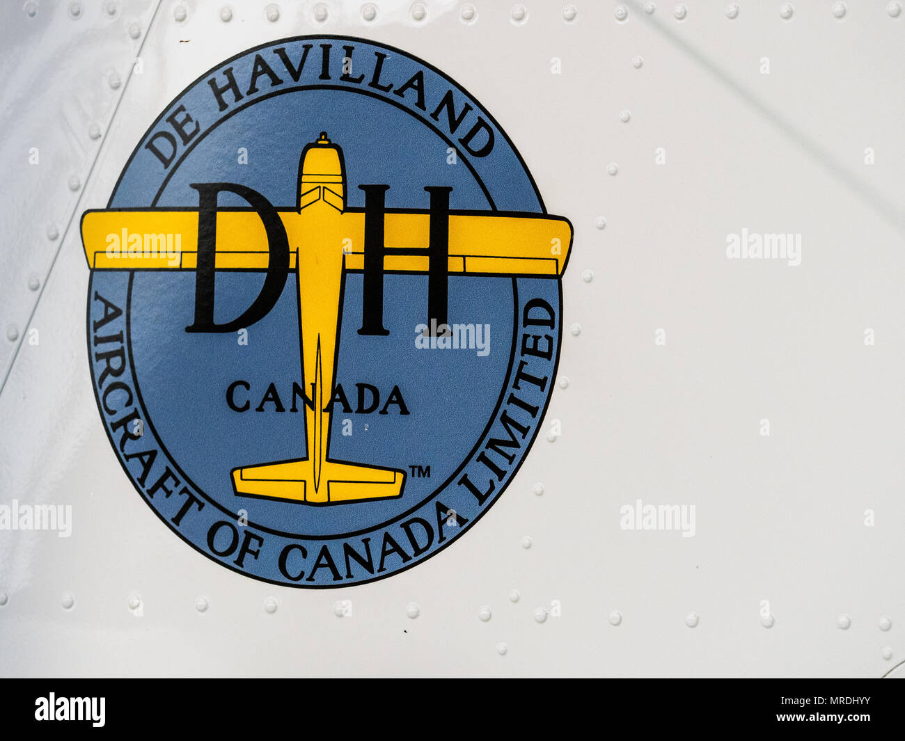 De Havilland Canada logo on a vintage aircraft Stock Photo