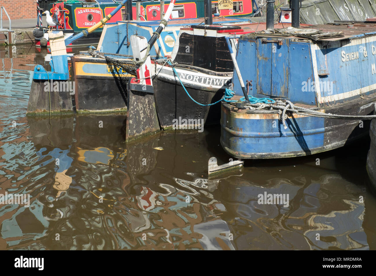 Barges in the Barge Arm of Gloucester Docks Stock Photo Alamy