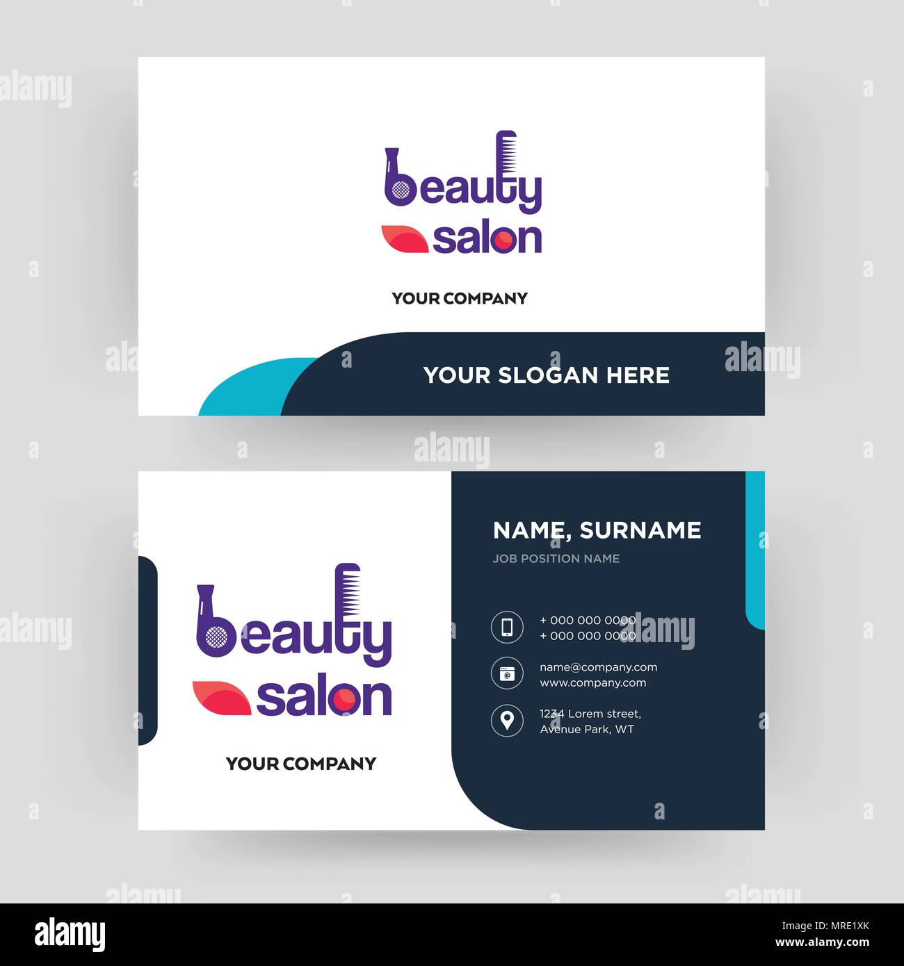 beauty salon, business card design template, Visiting for your company, Modern Creative and Clean identity Card Vector Stock Vector Image & Art - Alamy beauty salon, business card design template, Visiting for your company, Modern Creative and Clean identity Card Vector Stock Vector Image & Art - Alamy
