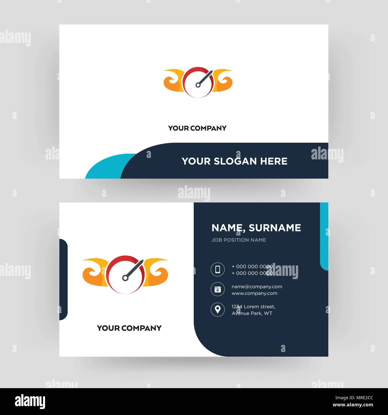 speedometer, business card design template, Visiting for your company