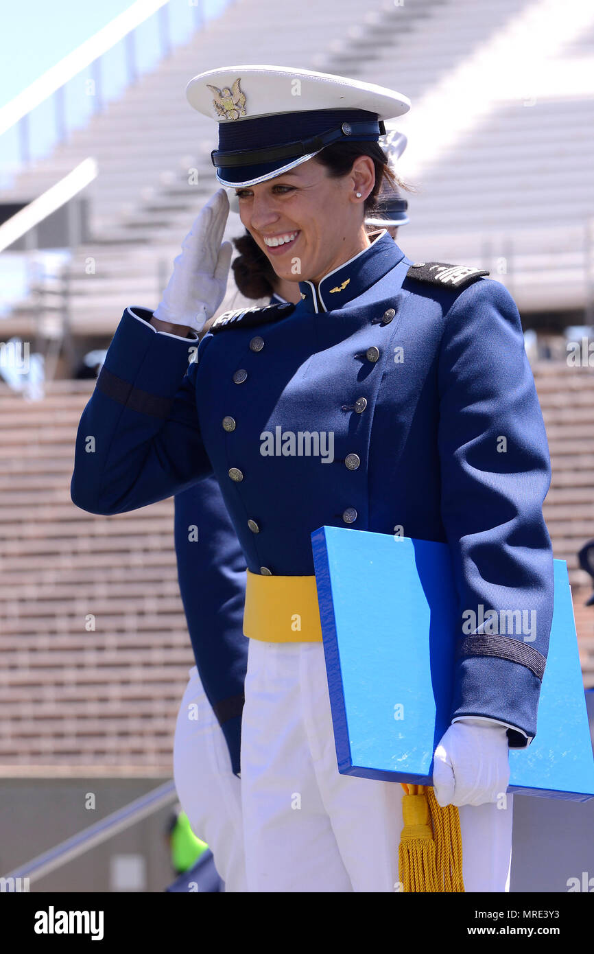 U.S. Air Force Academy Class of 2017 Graduation Ceremony was conducted on  May 24, 2017, at Falcon Stadium in Colorado Springs, Colorado,  commissioning 979 cadets as second lieutenants. The archival image documents