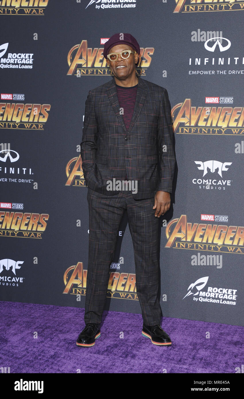 Film Premiere of Avengers Infinity War Featuring: Samuel L. Jackson Where:  Los Angeles, California, United States When: 23 Apr 2018 Credit:  Apega/WENN.com Stock Photo - Alamy