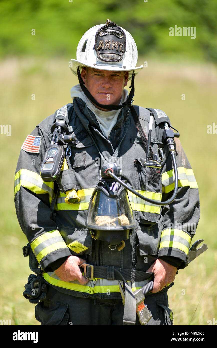 North Carolina National Guard firefighter Staff Sgt. Jim Graf with the