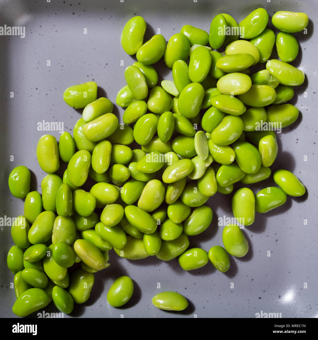 Green fresh soybeans Stock Photo