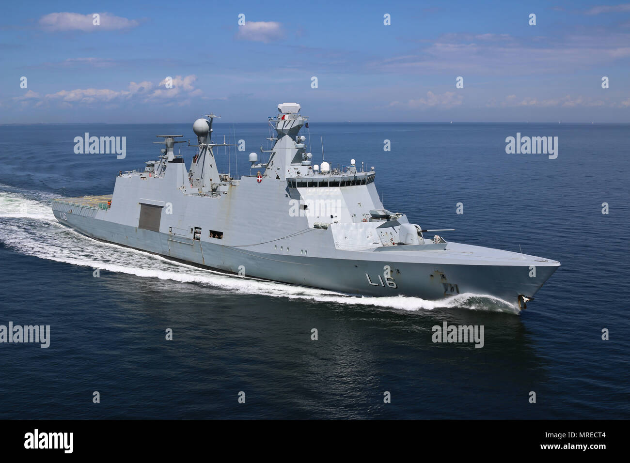 170610-N-PF515-010 - BALTIC SEA (June 10, 2017) The Absalon-class combat support ship HDMS Absalon (L16) transits the Baltic Sea during exercise BALTOPS 2017, June 10. BALTOPS 17 is the premier annual maritime-focused exercise in the Baltic region and one of the largest exercises in Northern Europe. (U.S. Navy photo by Chief Mass Communication Specialist America A. Henry/ Released) Stock Photo