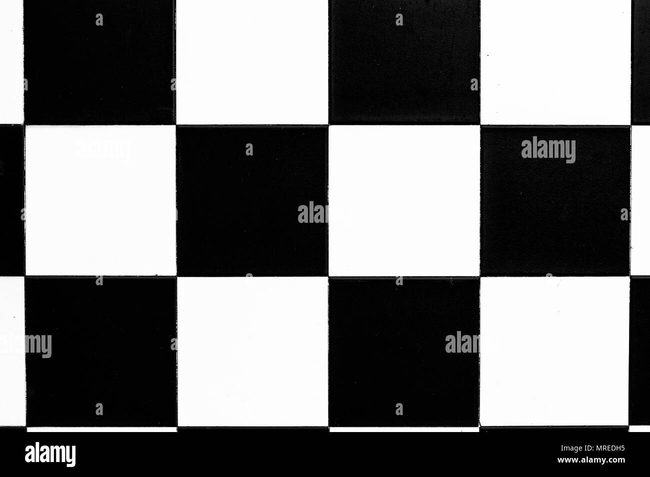 black and white checkered floor Stock Photo