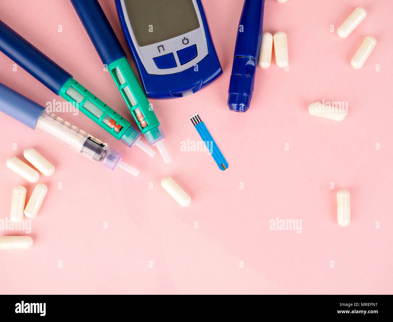 Insulin injection needle or pen for use by diabetics, insulin and