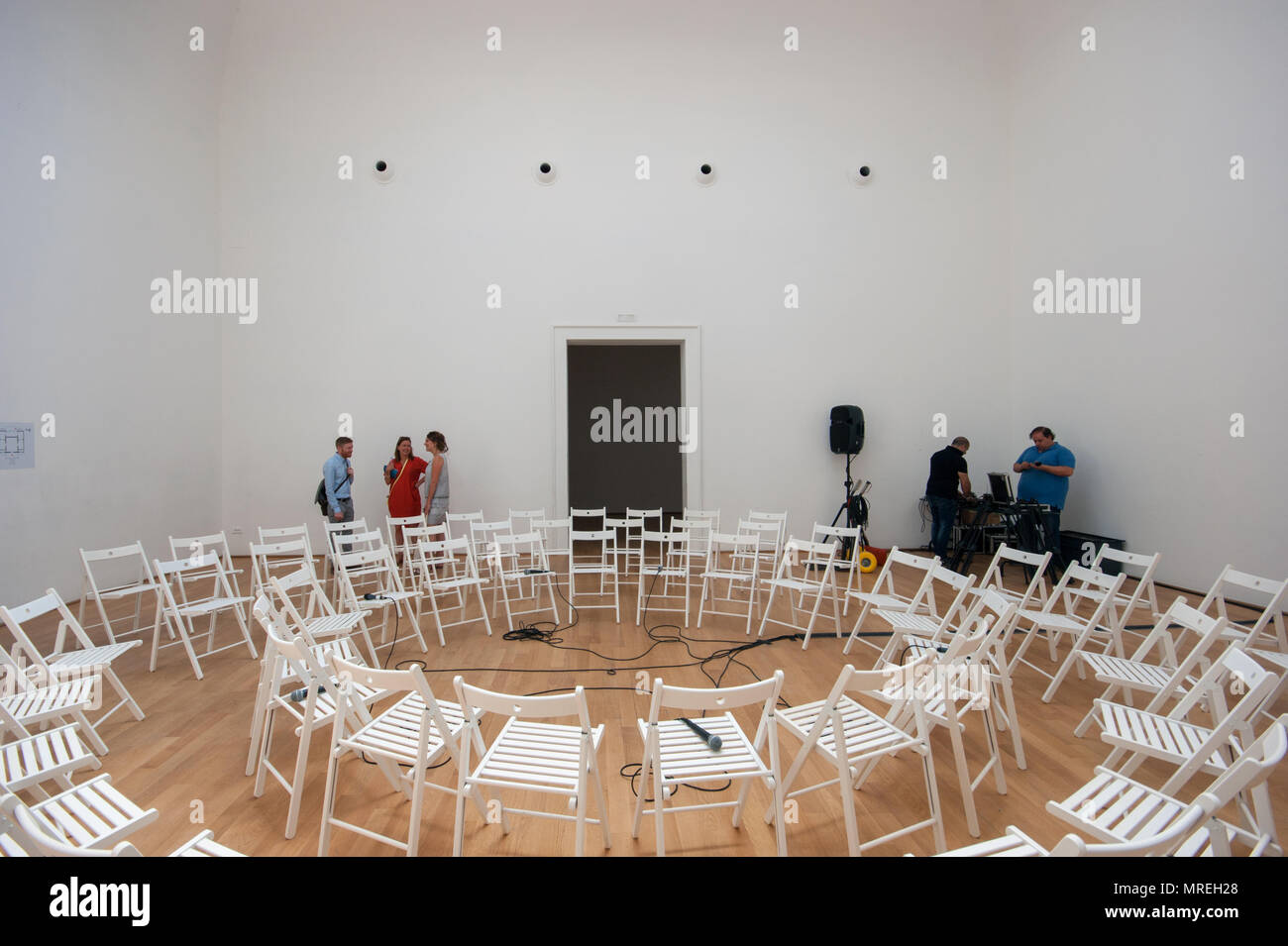 Island - The British Pavilion at the 2018 Venice Architecture Biennale designed by Caruso St John Architects Stock Photo