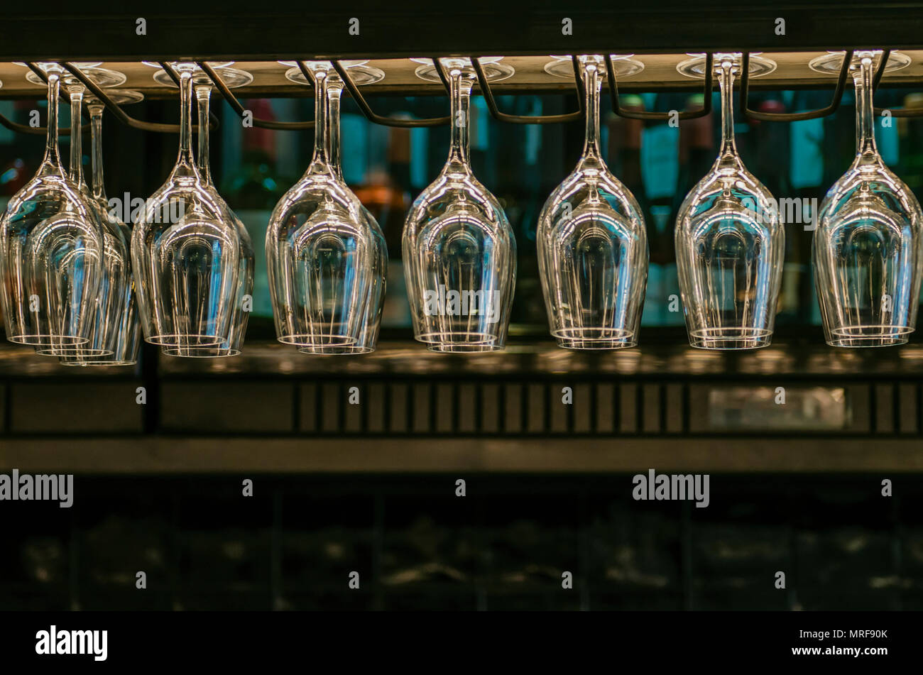 above bar glass rack