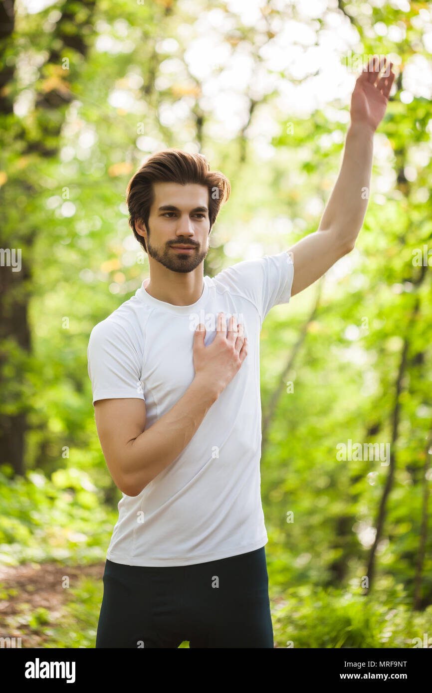 Stretching body and arm hi-res stock photography and images - Alamy