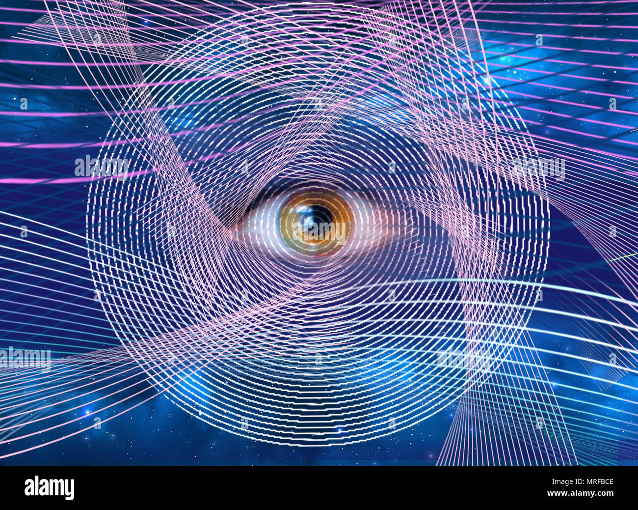 Abstract allseeing eye. New world order. Eye of Providence. Horus eye