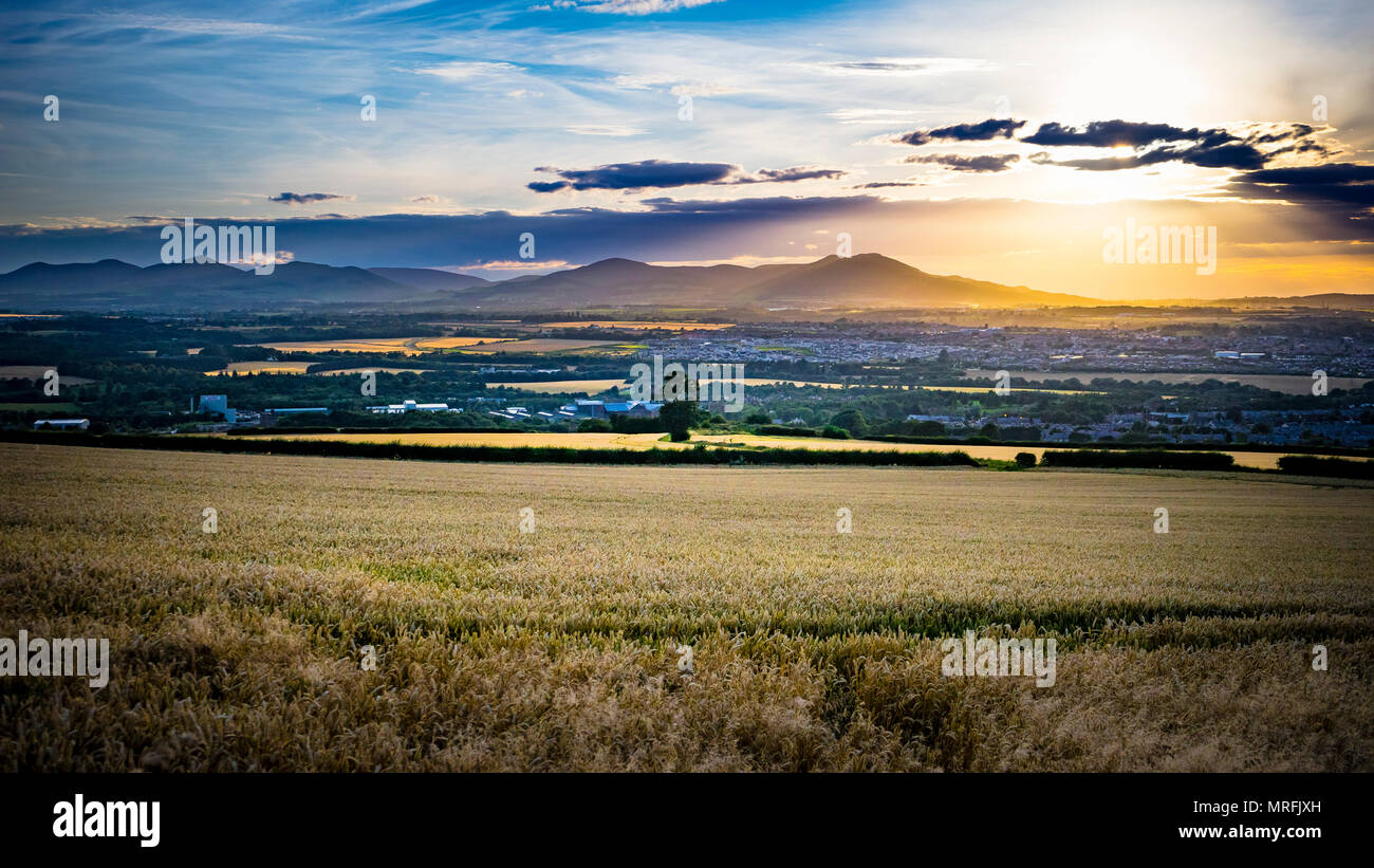 Midlothian Sunset Stock Photo