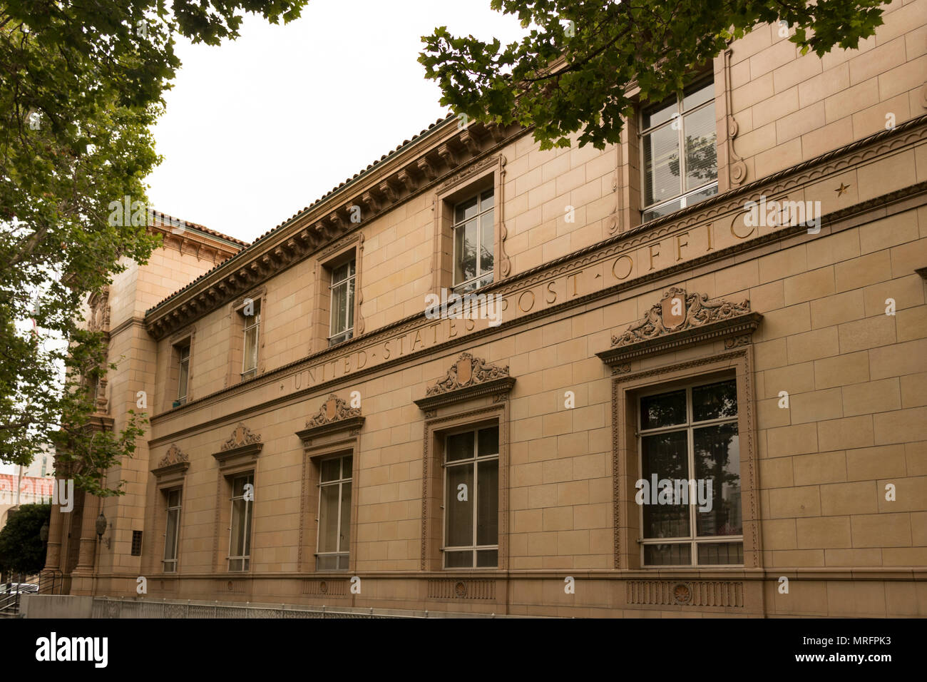 United States Post Office, North First Street at Saint James, Downtown San José, Northern California. Stock Photo