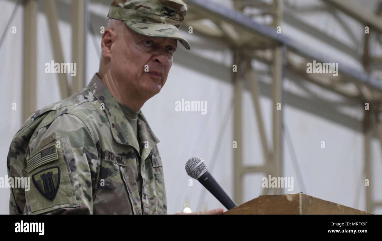 Col. Charles M. Schoening, commander of the 176th Engineer Brigade out ...