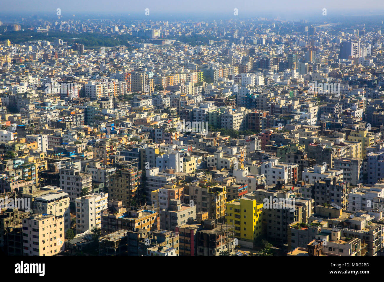 Top view of the Dhaka city, Bangladesh Stock Photo