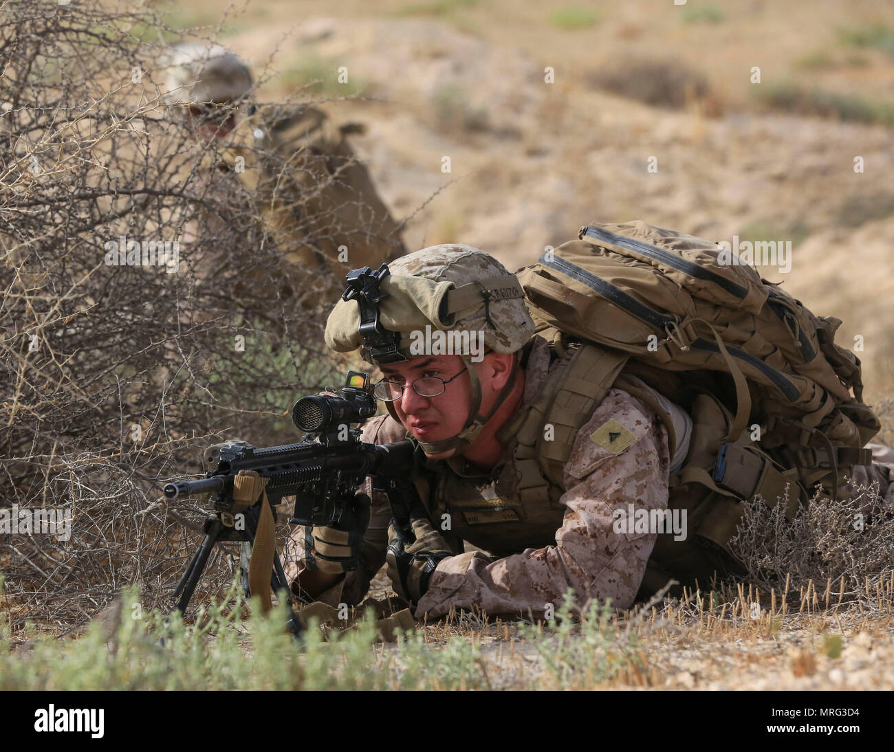 U.S. Marine Corps Lance Cpl. Steven Rannals, a rifleman with Charlie ...