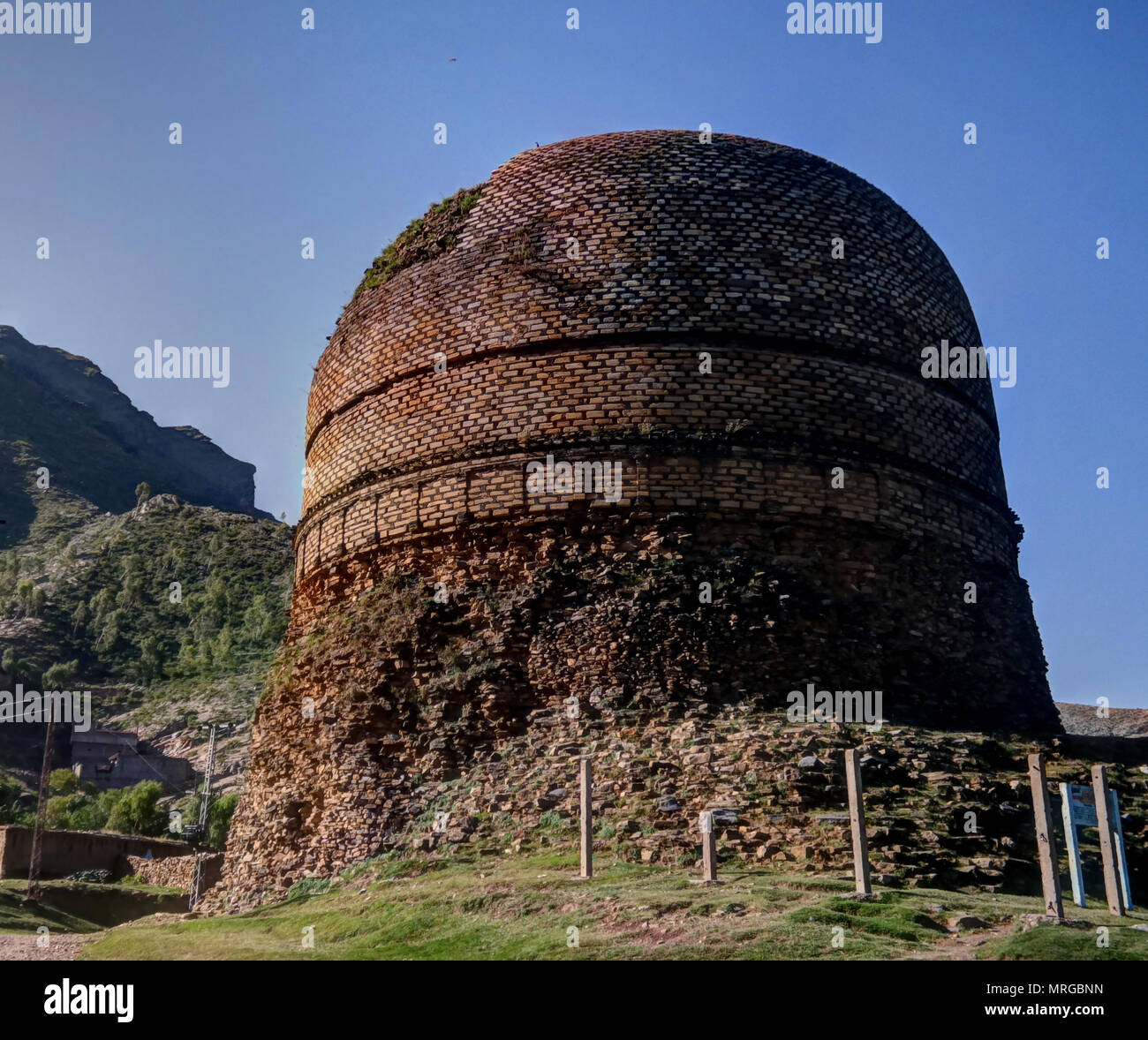 Shingardara Buddhist stupa in Swat valley, Pakistan Stock Photo