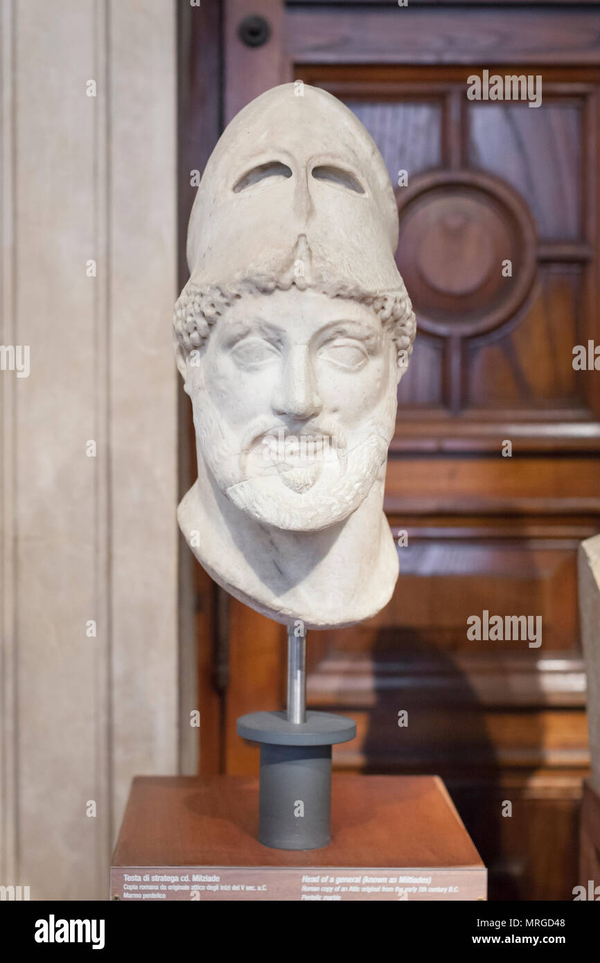 Head of a general known as Miltiades Stock Photo