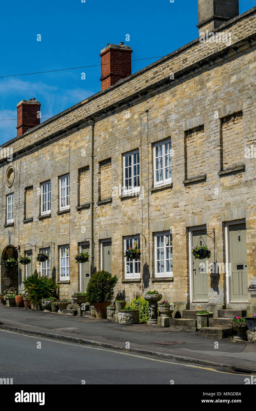 Houses in Cecily Hill, Cirencester, Gloucestershire Stock Photo