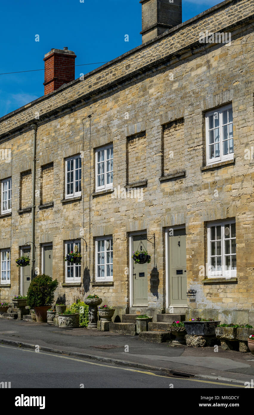 Houses in Cecily Hill, Cirencester, Gloucestershire Stock Photo