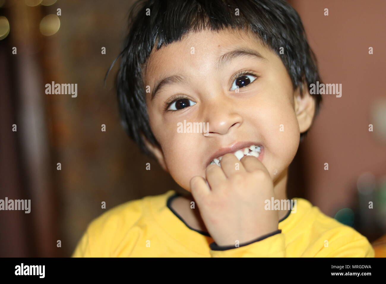 cute Indian kids with a smile on face Stock Photo