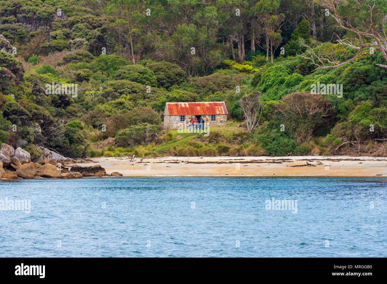 Stewart Island, New ZealandFebruary 22, 2018. A group of four people