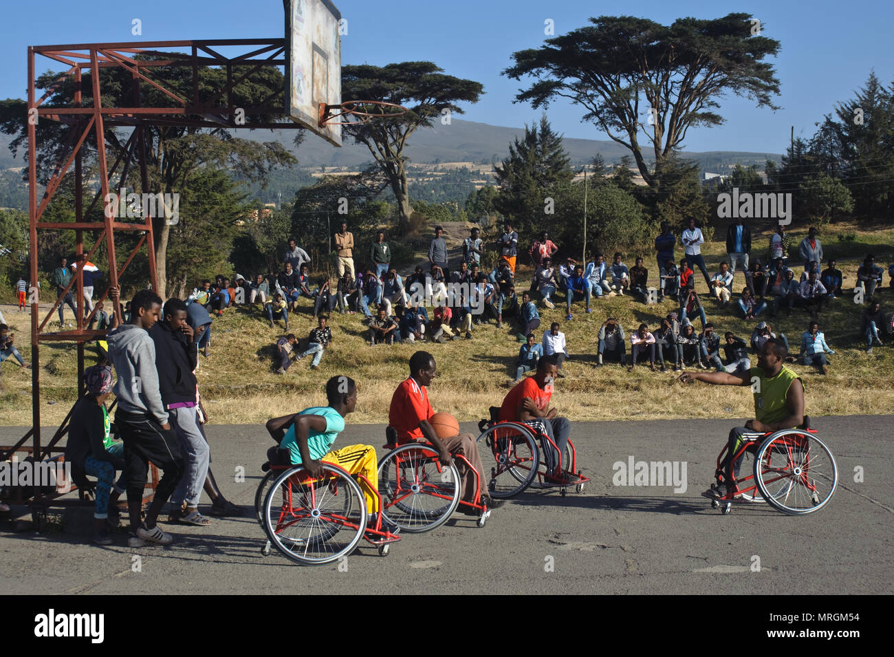 Basketball training for physically handicapped persons ( Ethiopia Stock