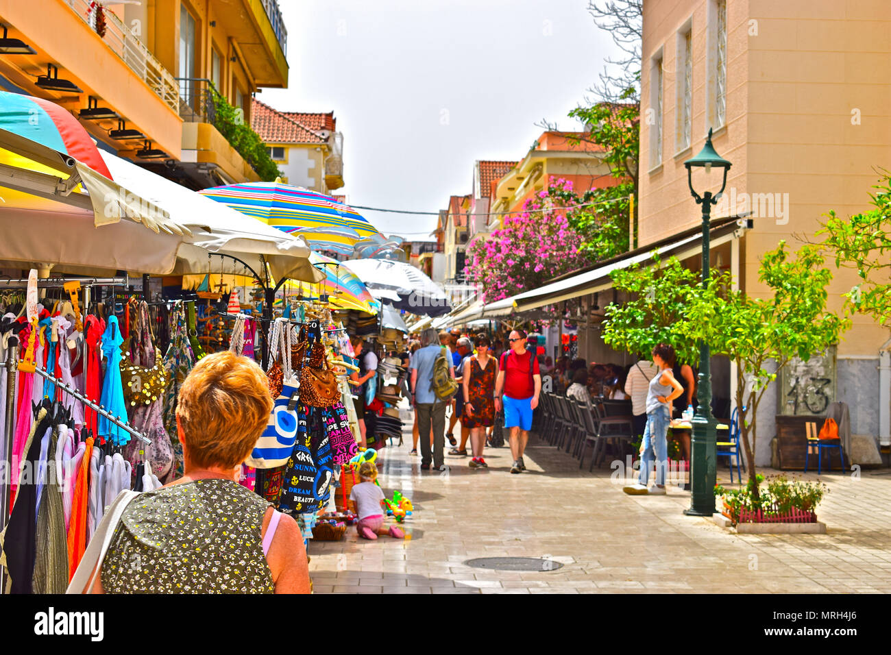 Argostoli kefalonia main shopping street hires stock photography and