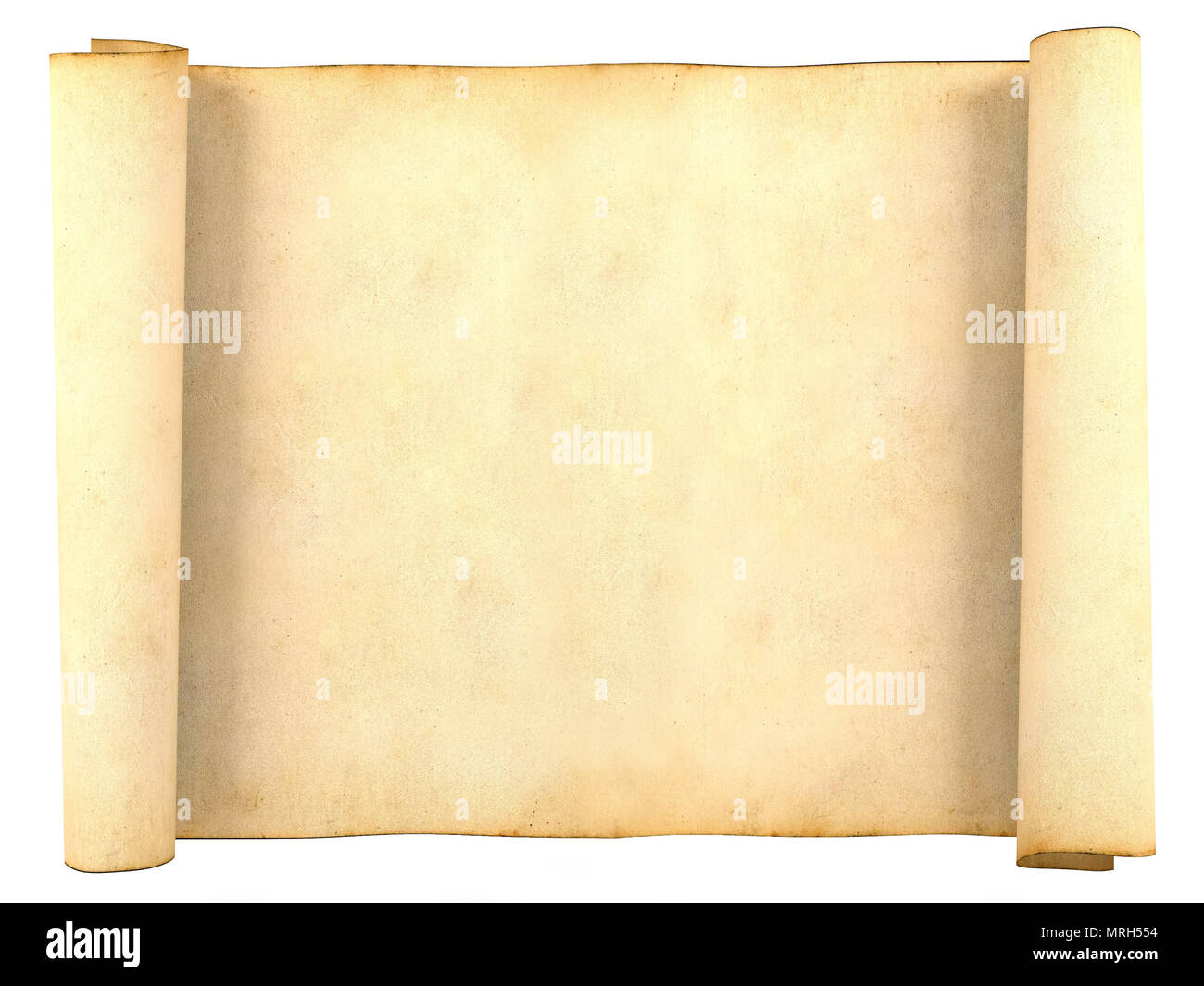 Premium Photo  Old blank antique scroll paper isolated on white