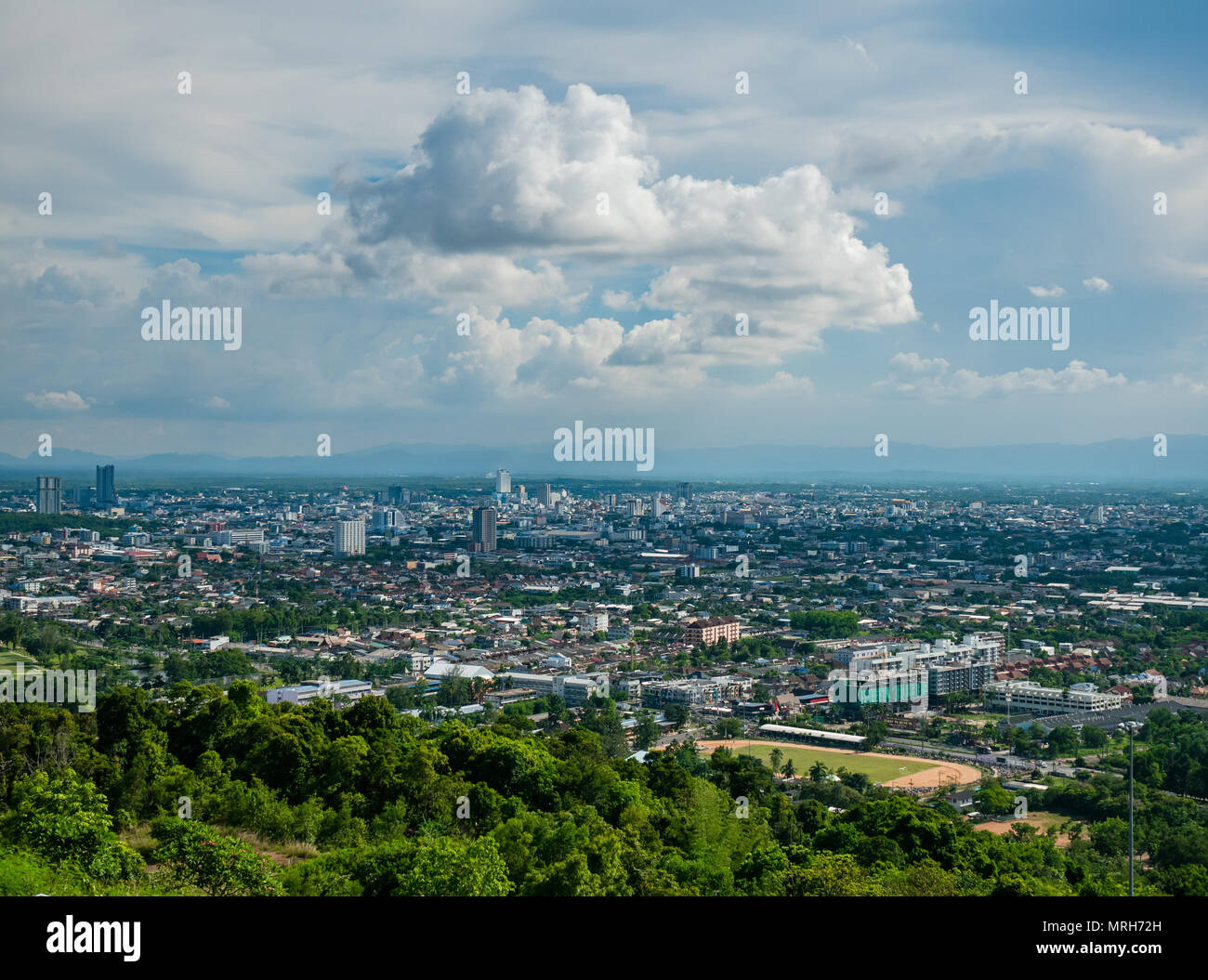 Aerial view of Hat Yai City Songkhla Province in Thailand. Being the largest city in the far south of Thailand Hat Yai is an important transportatio Stock Photo Alamy