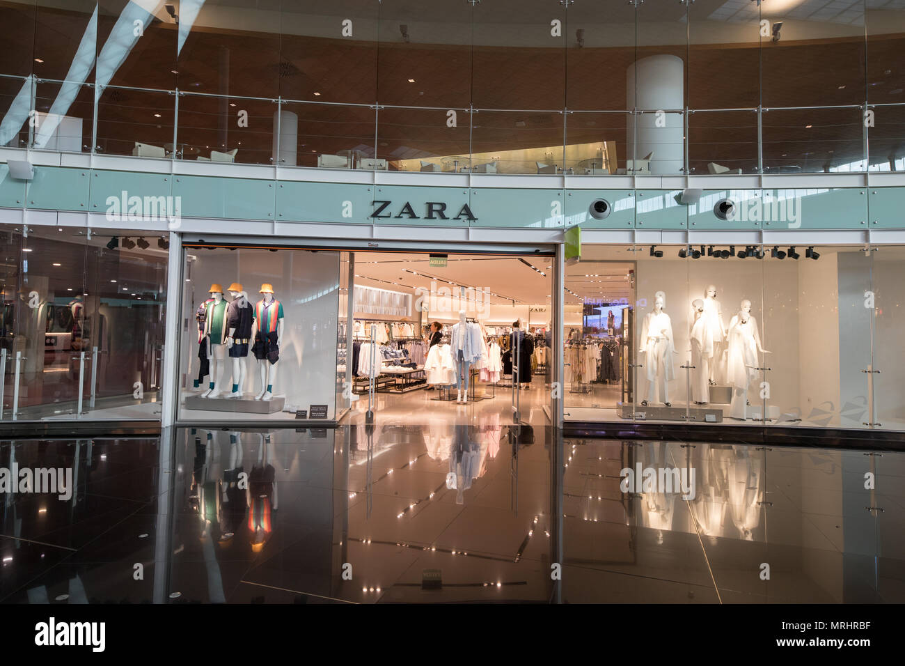 Barcelona airport, Spain ZARA store business Stock Photo - Alamy