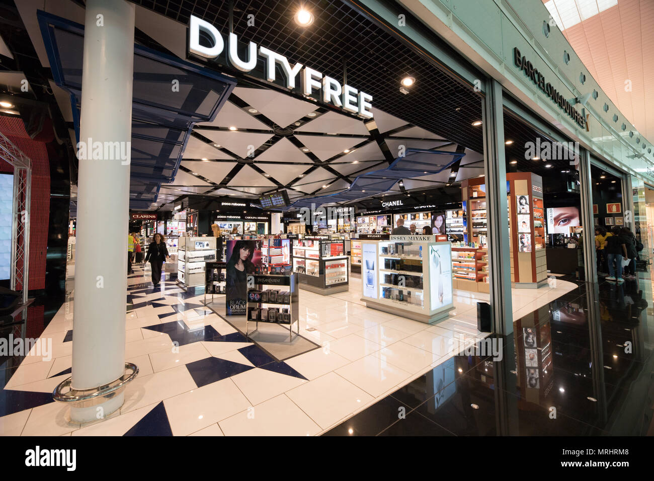Barcelona airport, Spain DUTYFREE store business Stock Photo Alamy