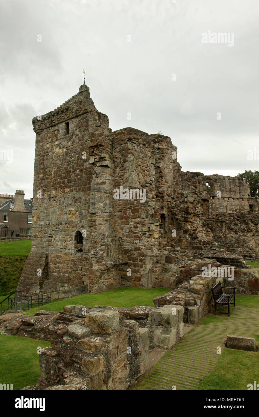 St Andrews Castle Ruins Medieval Landmark. Fife, Scotland Stock Photo