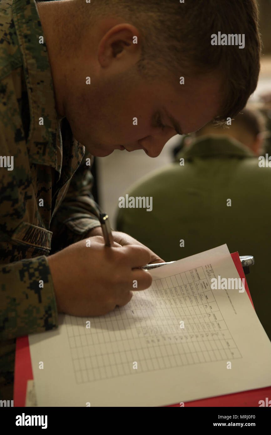 U.S. Marines Corps Pfc. Matthew T. Babcock, an aircraft electrical