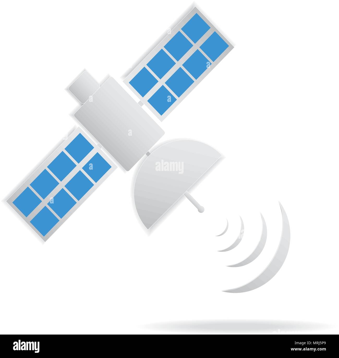 The satellite isolated on white background vector flat design ...