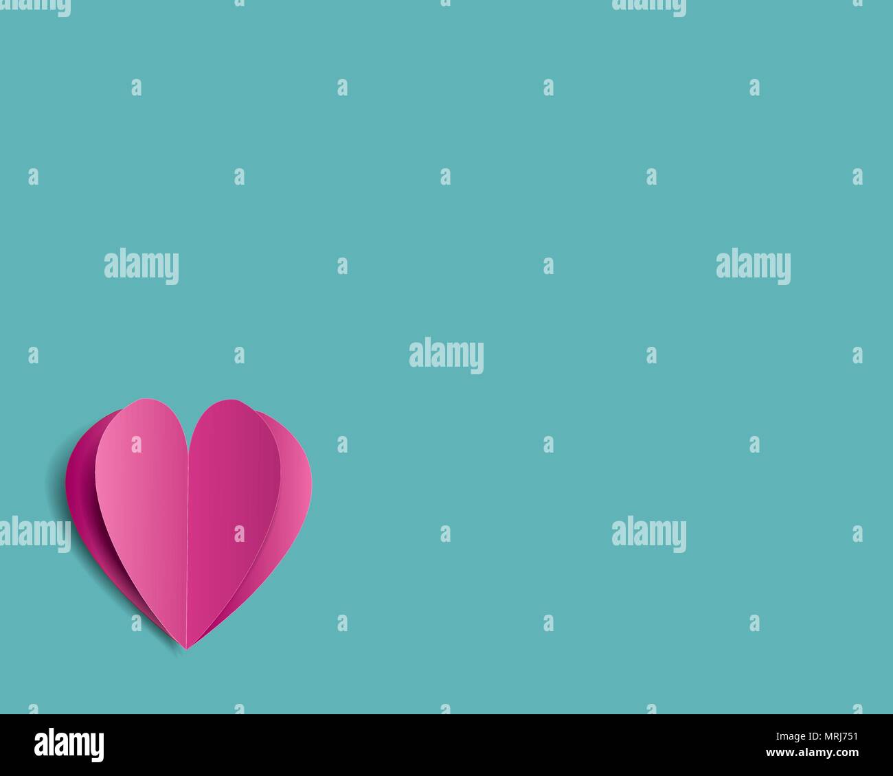 paper hearts Valentines day card Stock Vector Image & Art - Alamy