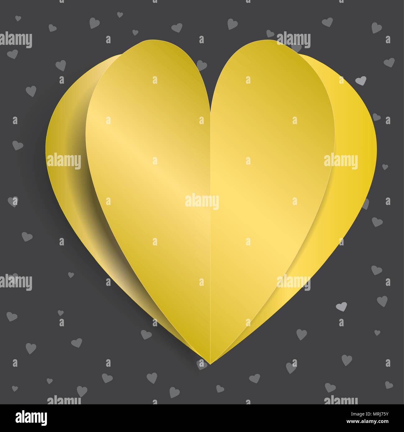 paper hearts Valentines day card Stock Vector Image & Art - Alamy