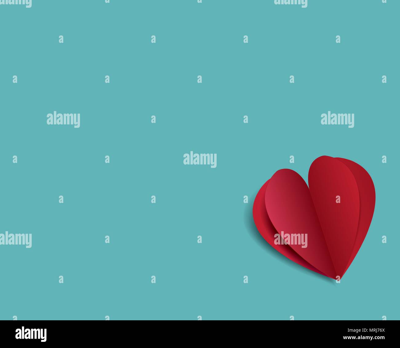 paper hearts Valentines day card Stock Vector Image & Art - Alamy