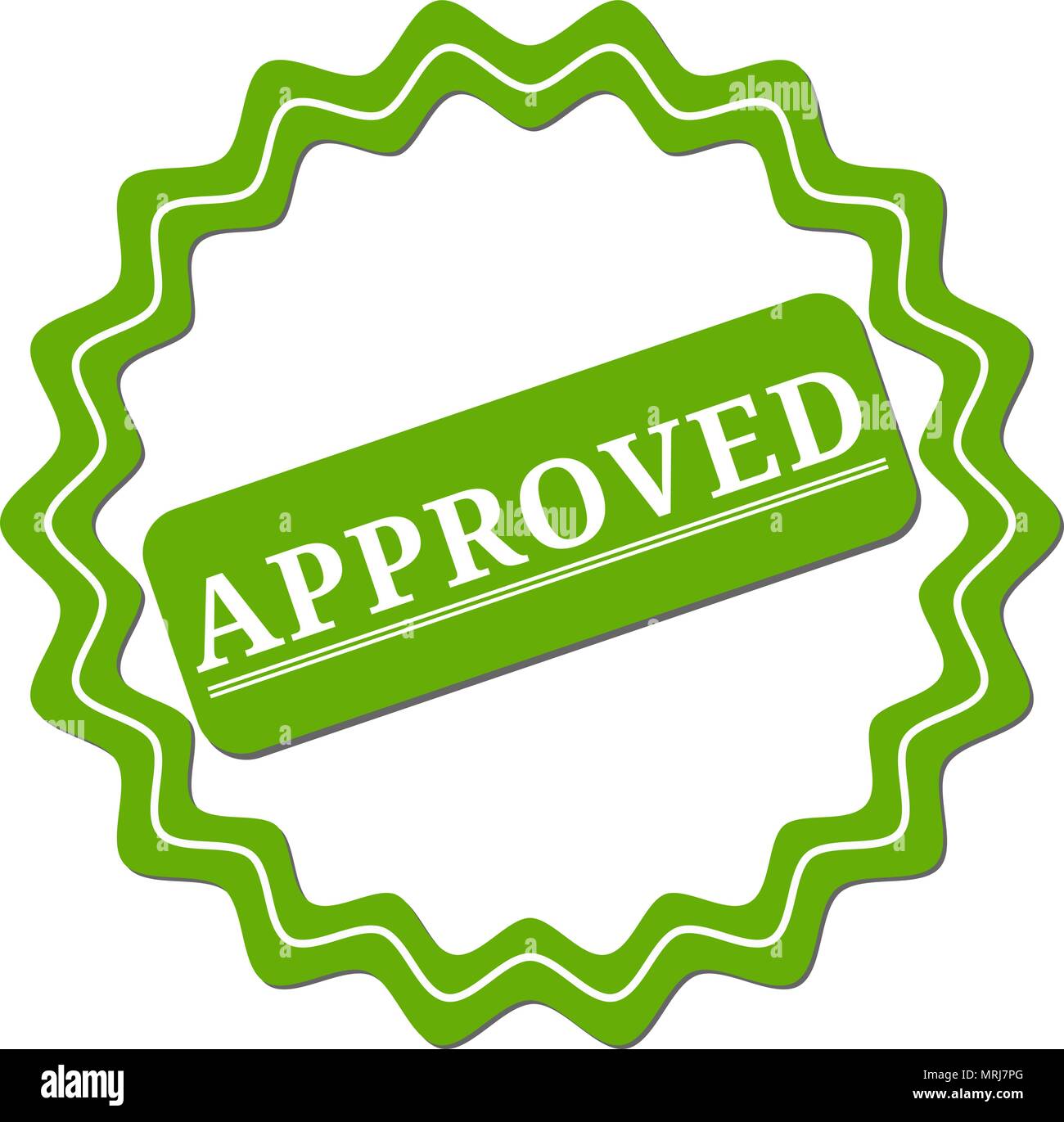 Approved. stamp. green round grunge approved sign Stock Vector Image