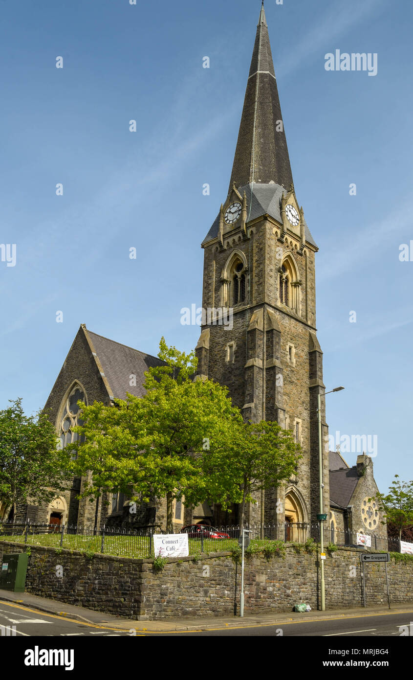 St Catherine's Church in Pontypridd town centre Stock Photo